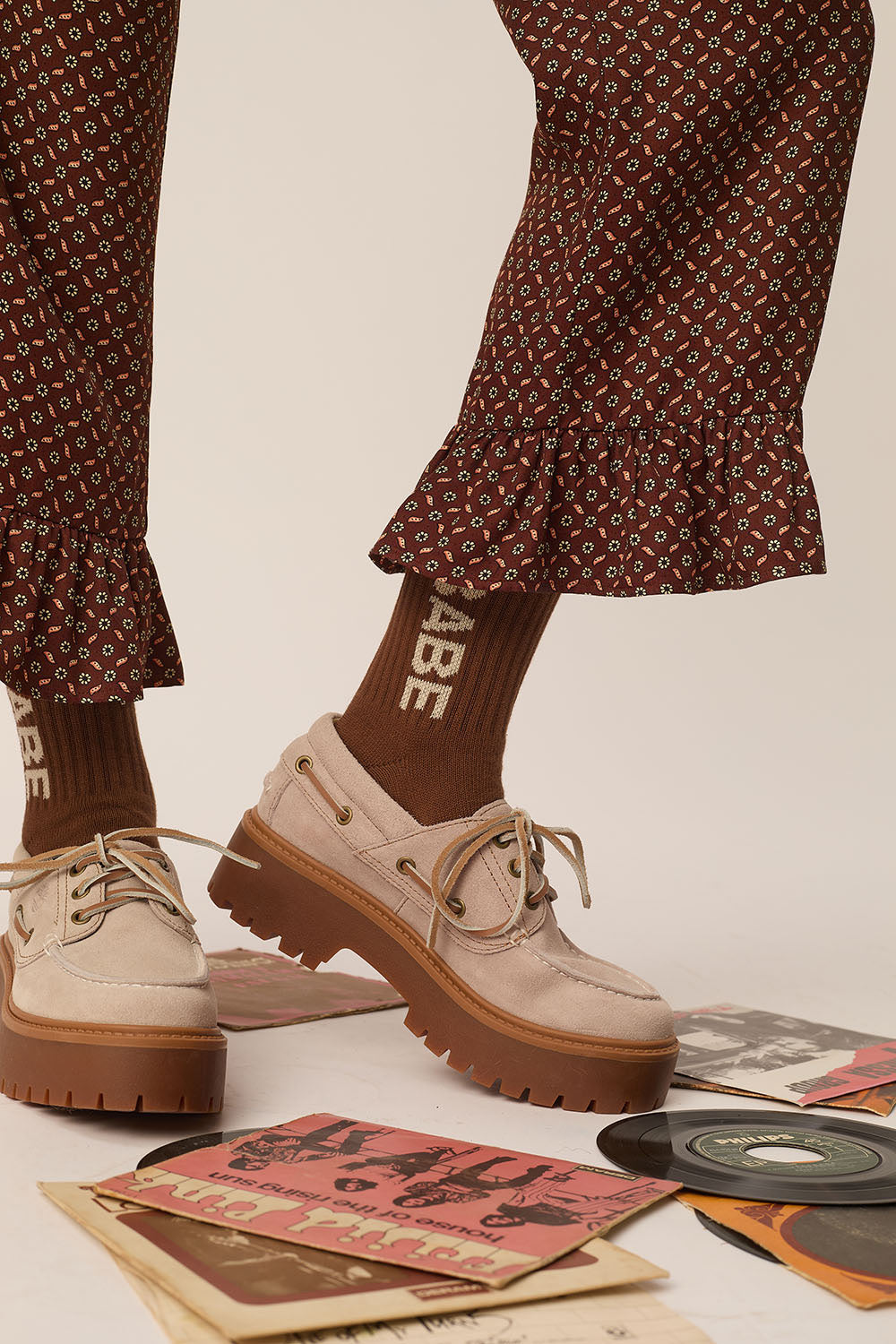 Trousers Volantine Tie Print