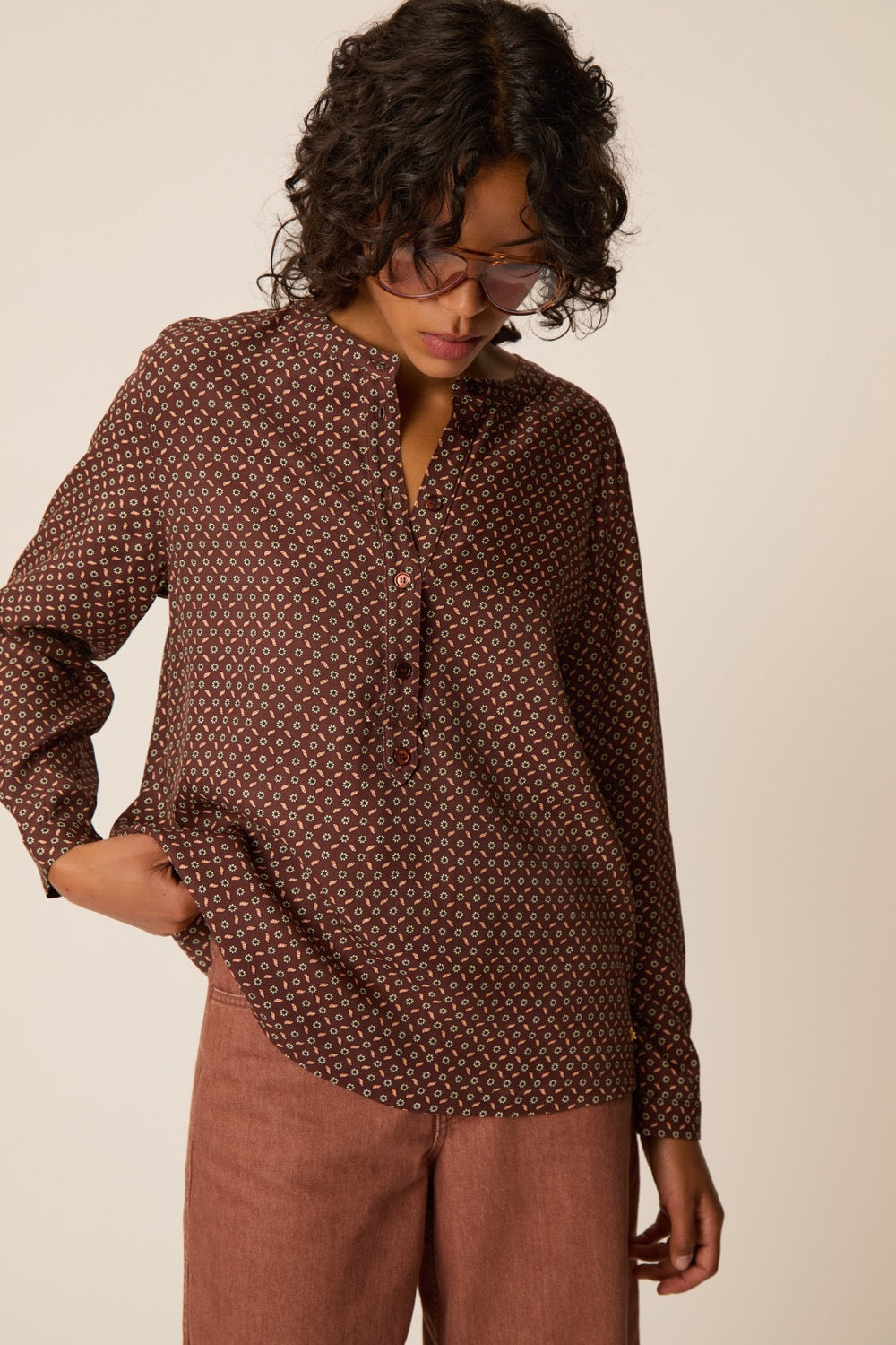 Blouse Valkyra Tie Print