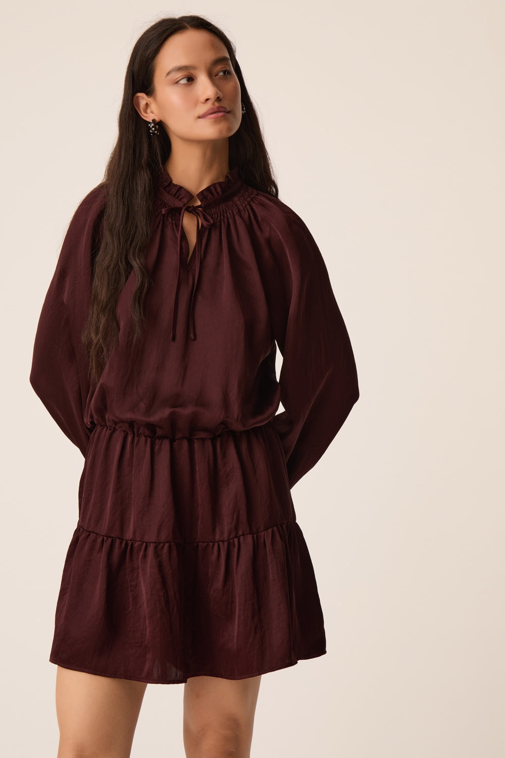 Dress Satine Prune