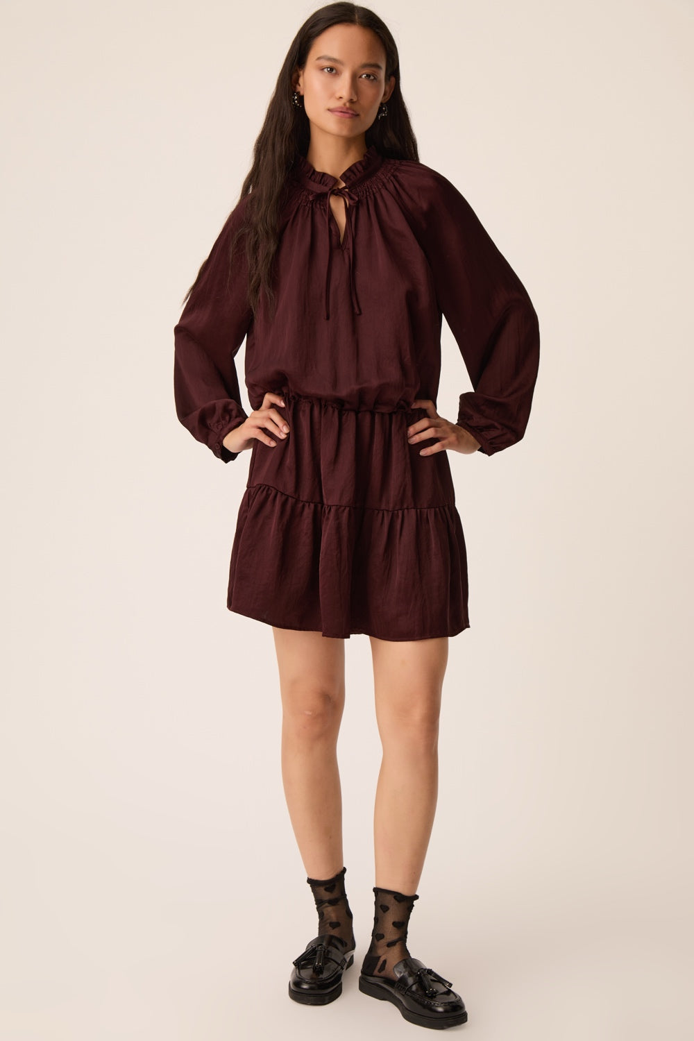 Dress Satine Prune