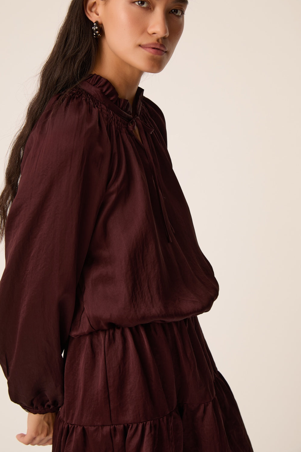 Dress Satine Prune