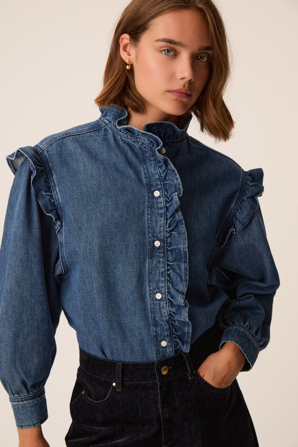Shirt Lazou Middle Blue
