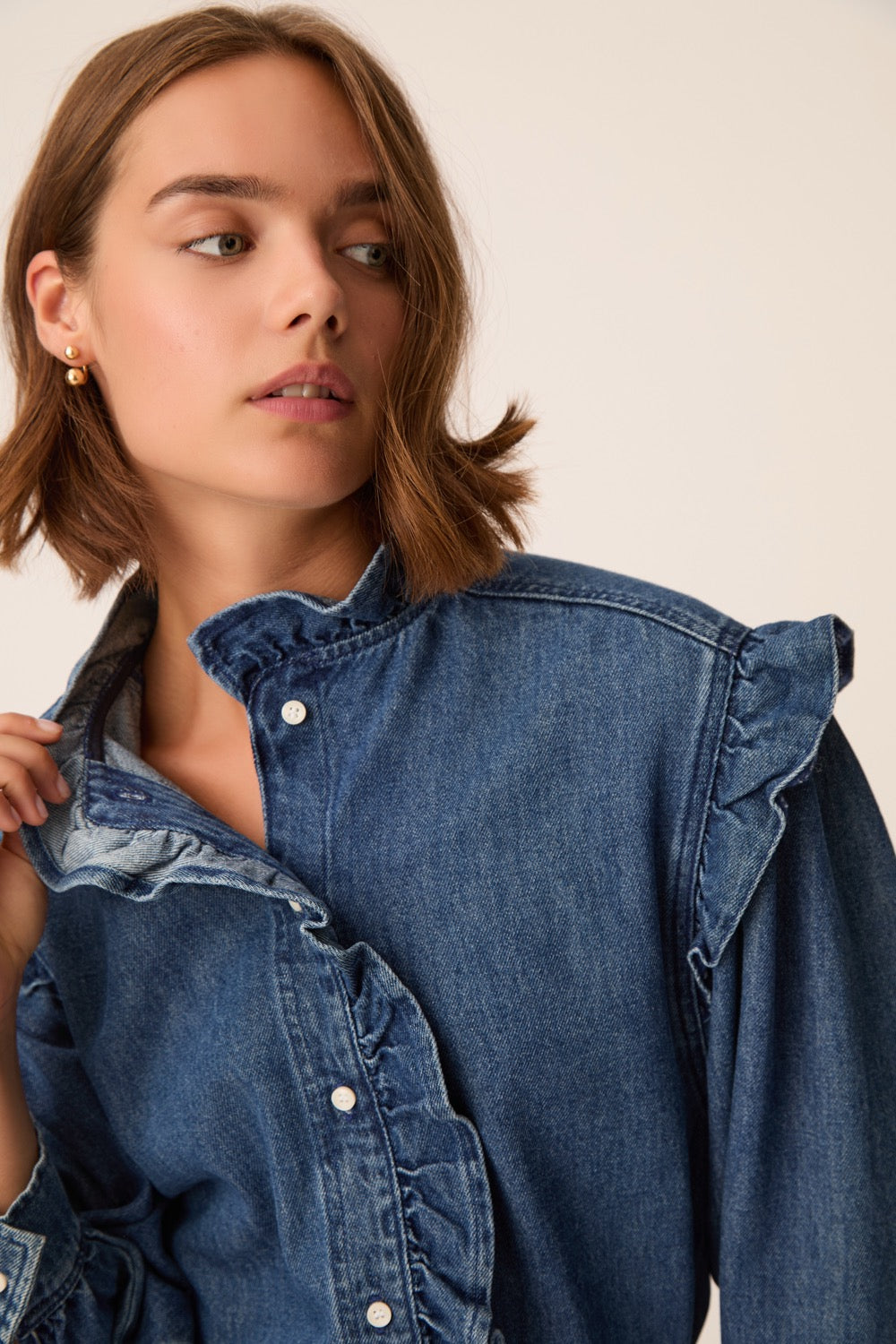 Shirt Lazou Middle Blue