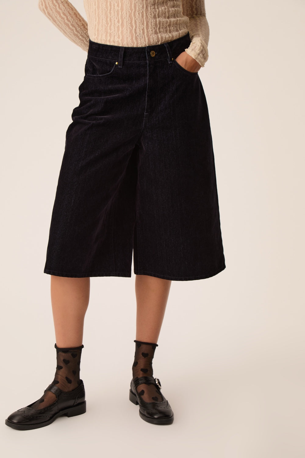 Bermuda Shorts Louis Velours Marine