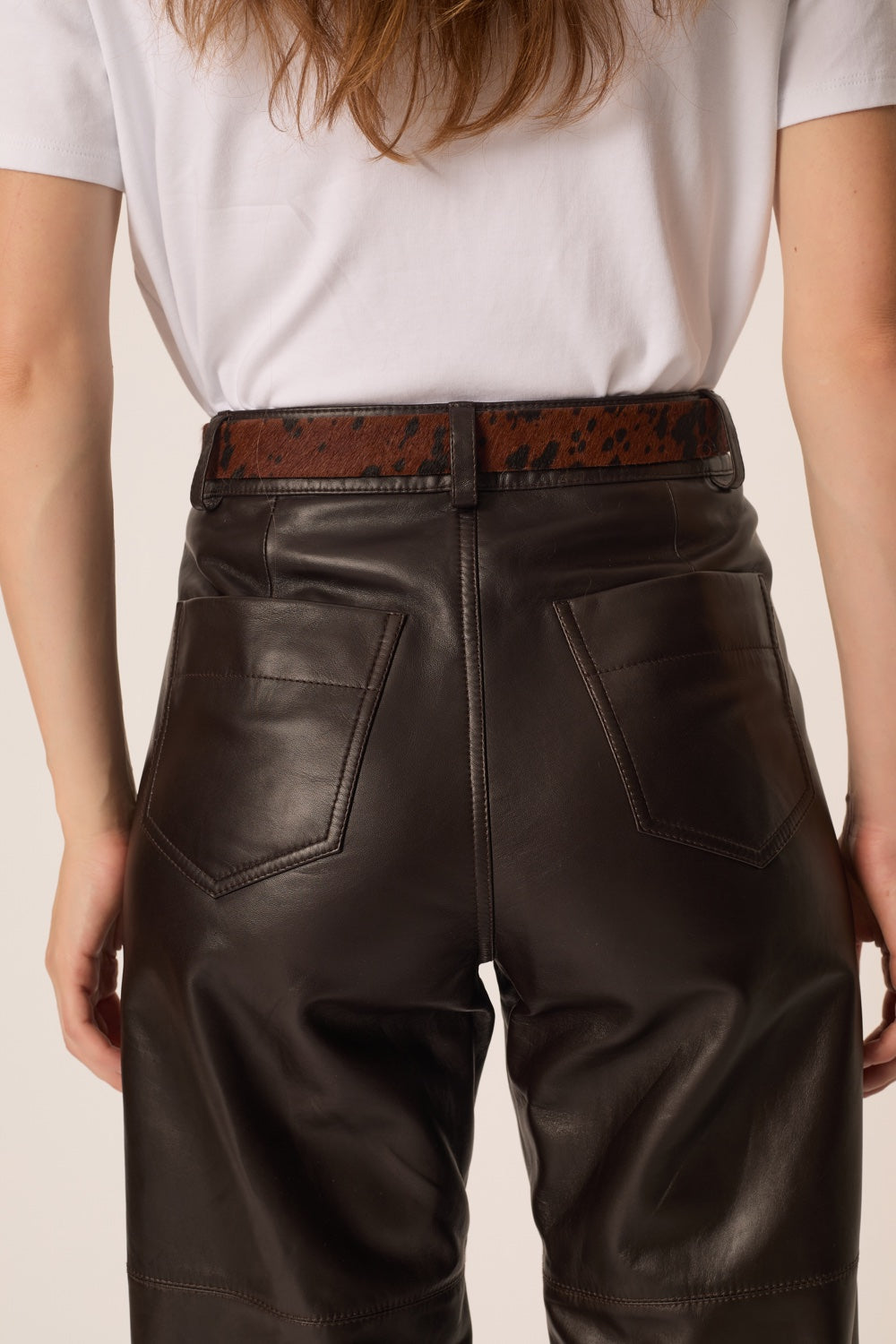 Belt Martino Brown Cow Print