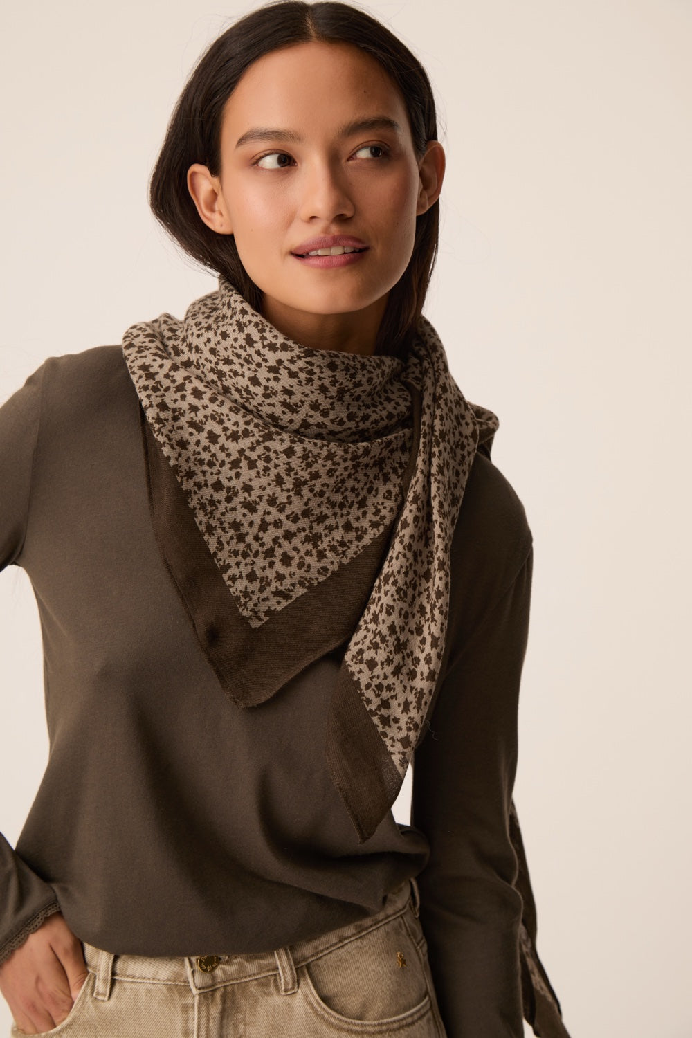 Foulard Ninette Melodie Algue