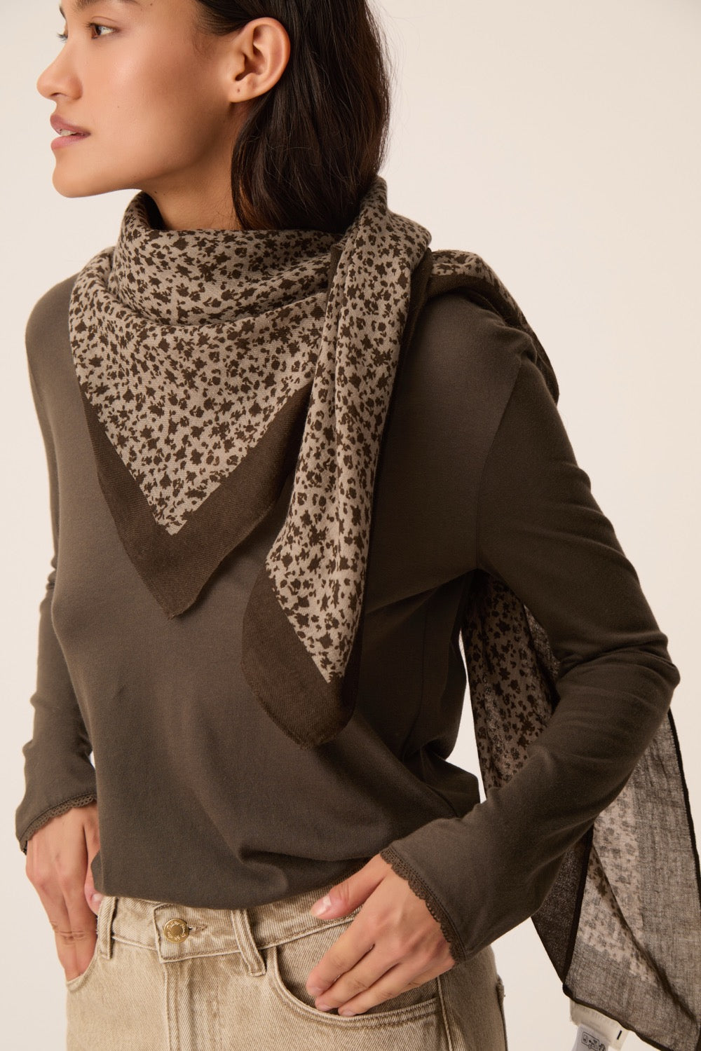 Foulard Ninette Melodie Algue