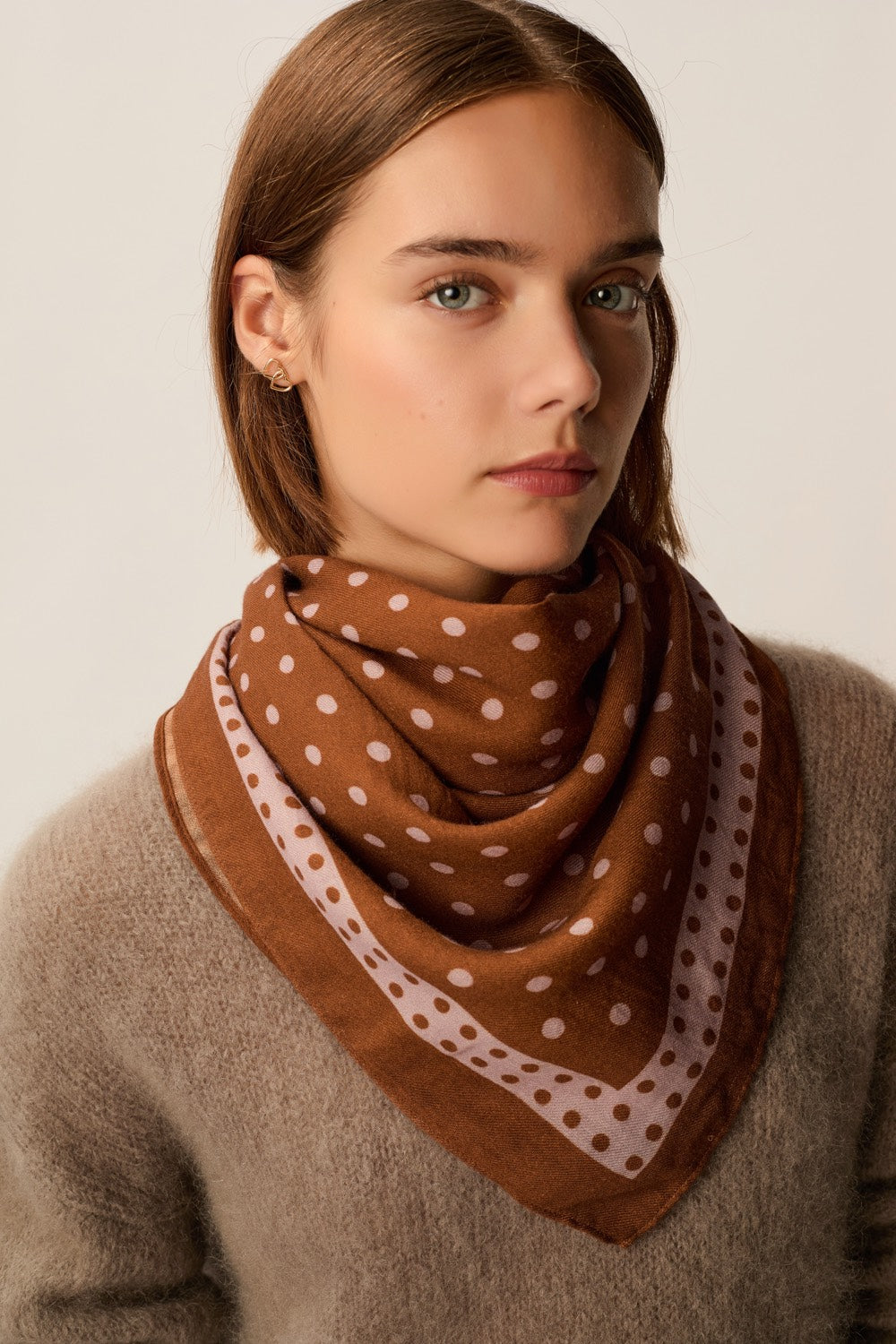 Foulard Noix Pois Chardon