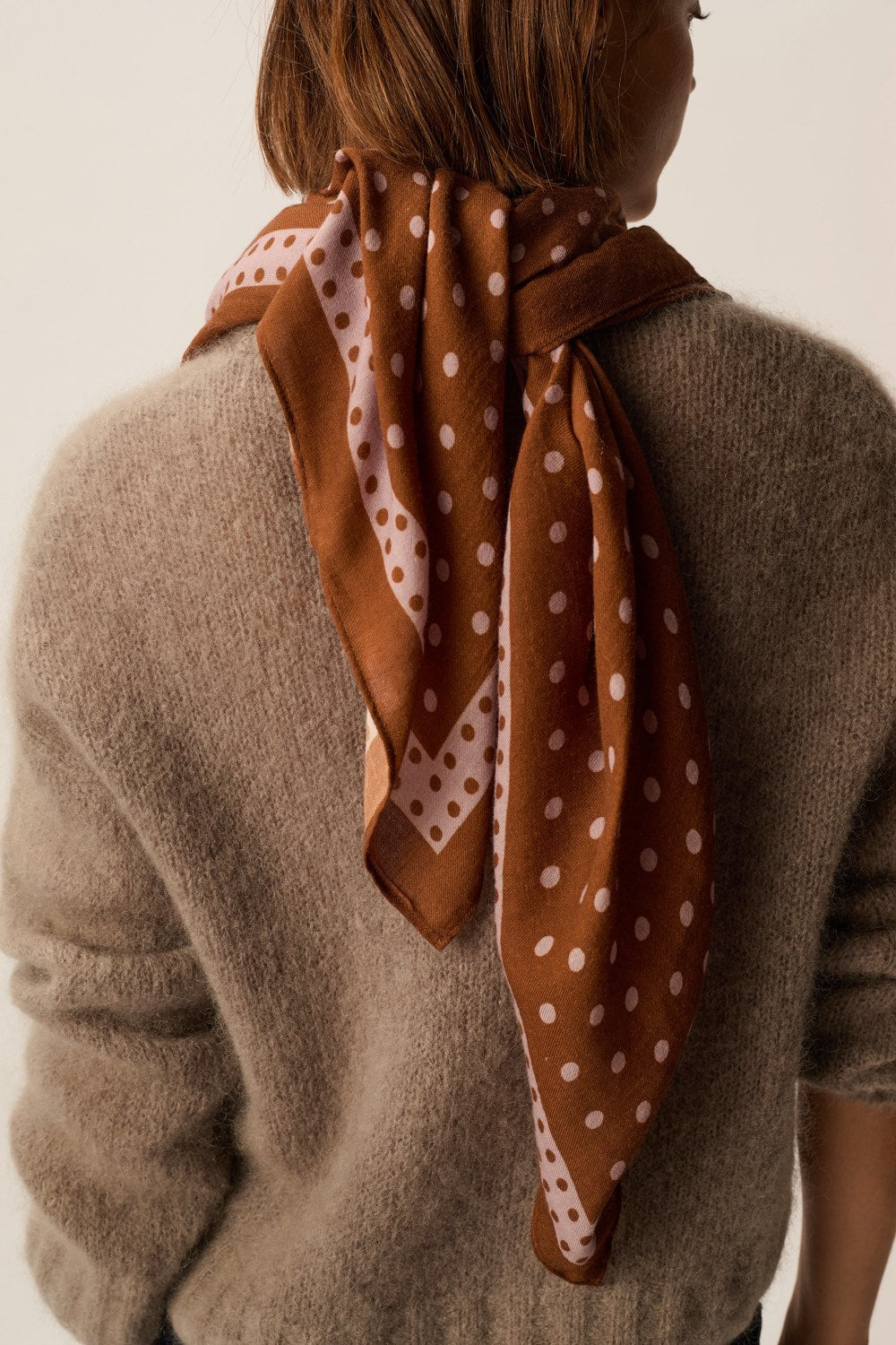 Scarf Noix Thistle Polka Dots