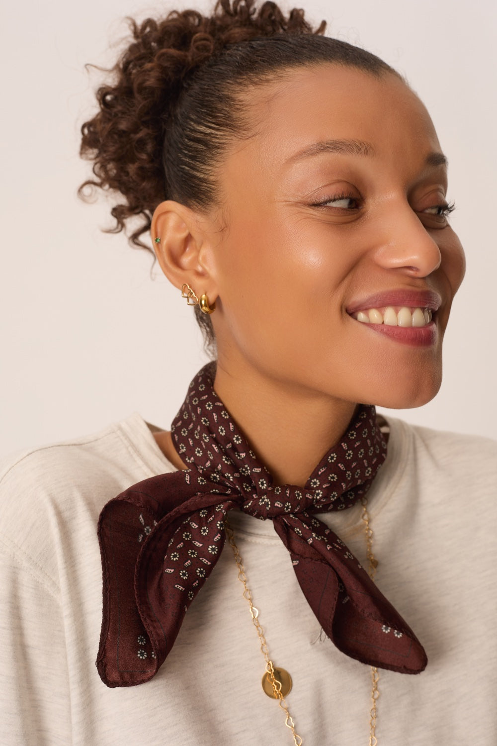 Foulard Natou Cravate Choco