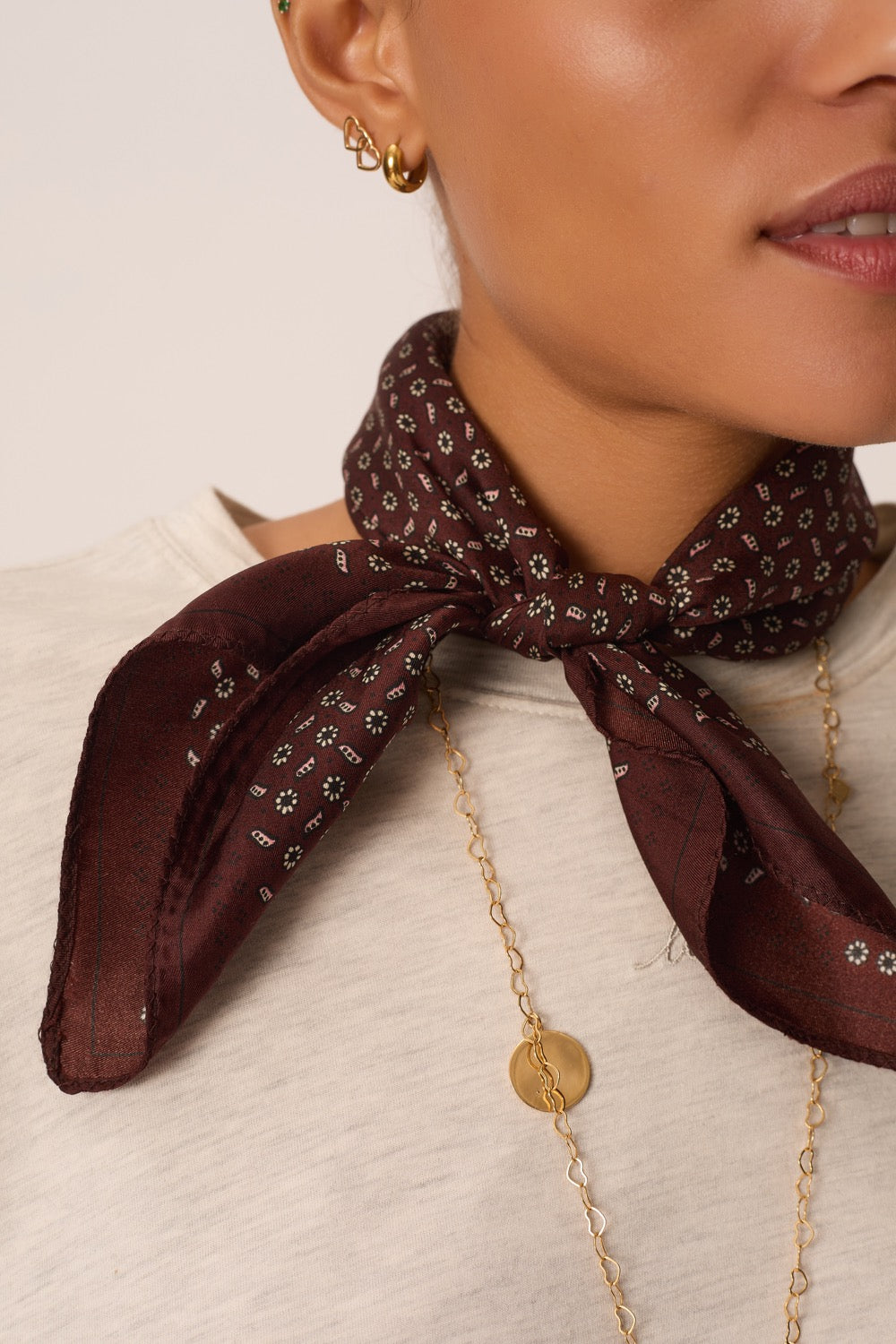 Foulard Natou Cravate Choco