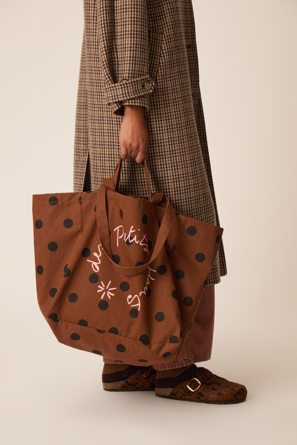 Tote Bag XXL Cognac Dots
