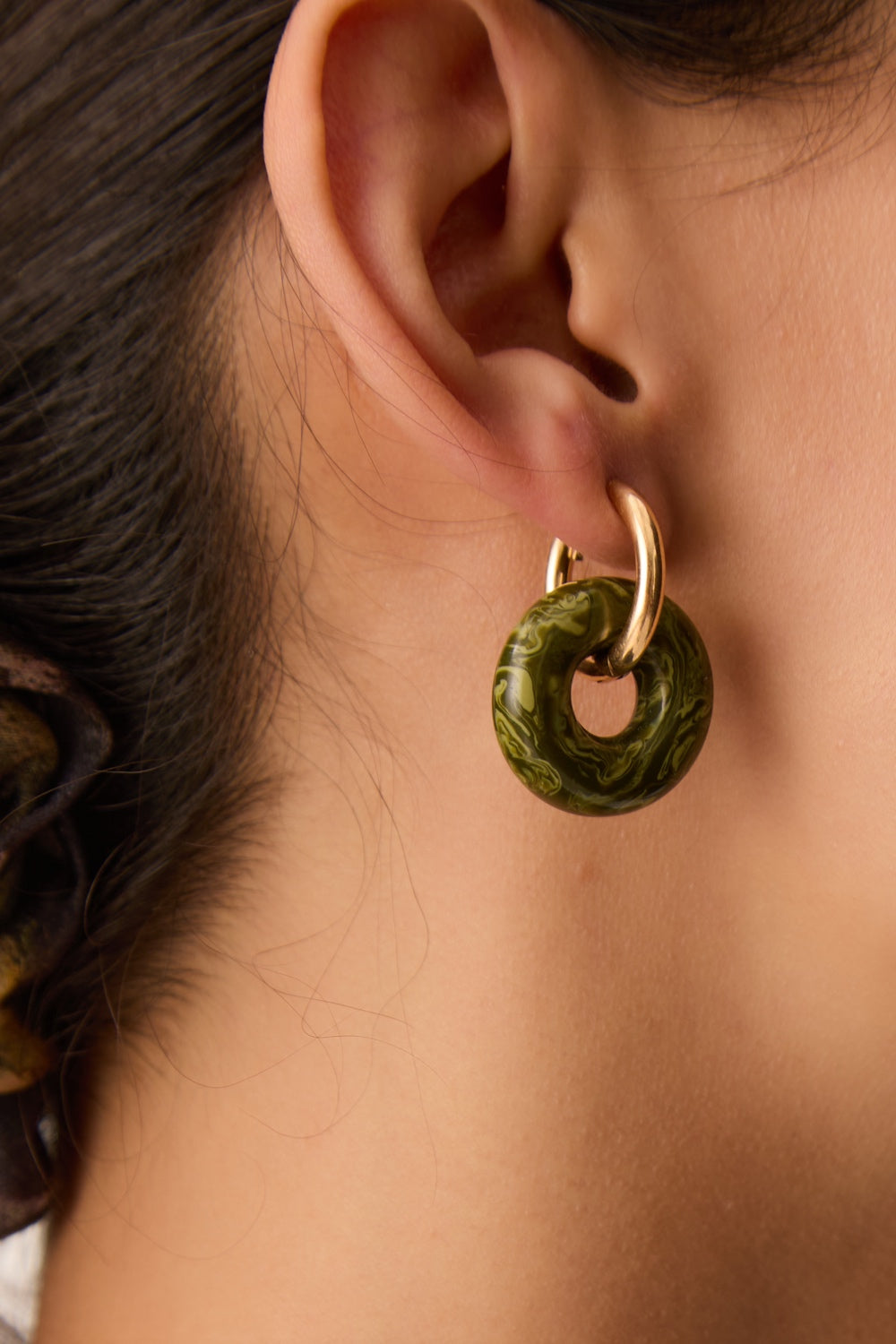 Earrings Madou Seaweed Green