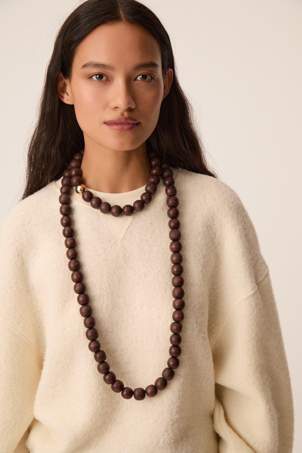 Long Necklace Mila Wood