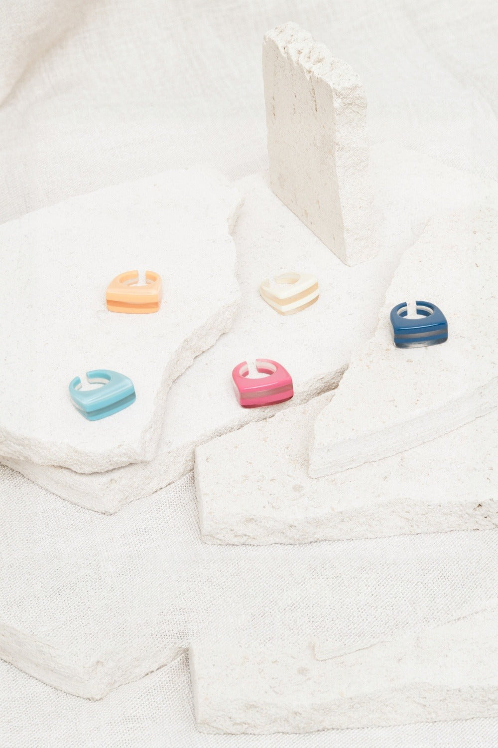 Bague Luis Denim/Cristal