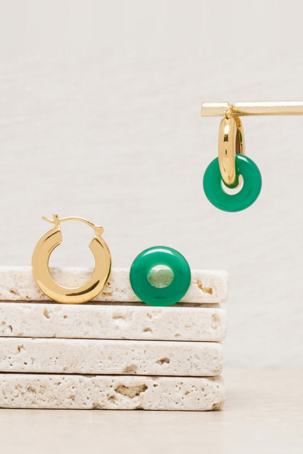 Créoles Billie Onyx Vert