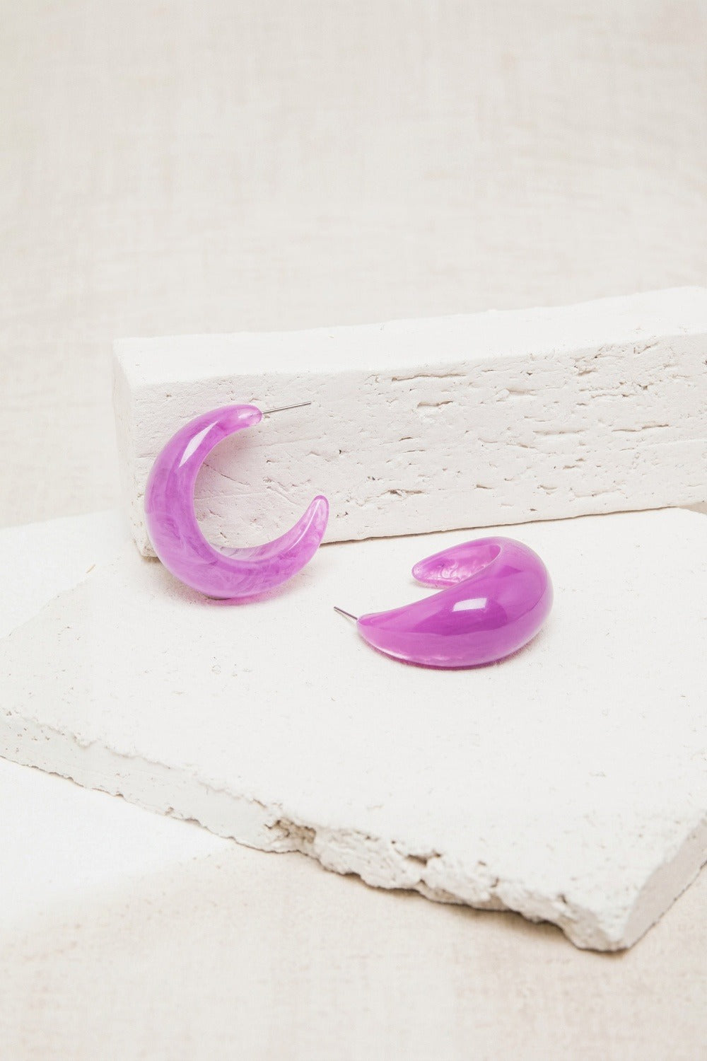 Créoles Irene Purple Cristal