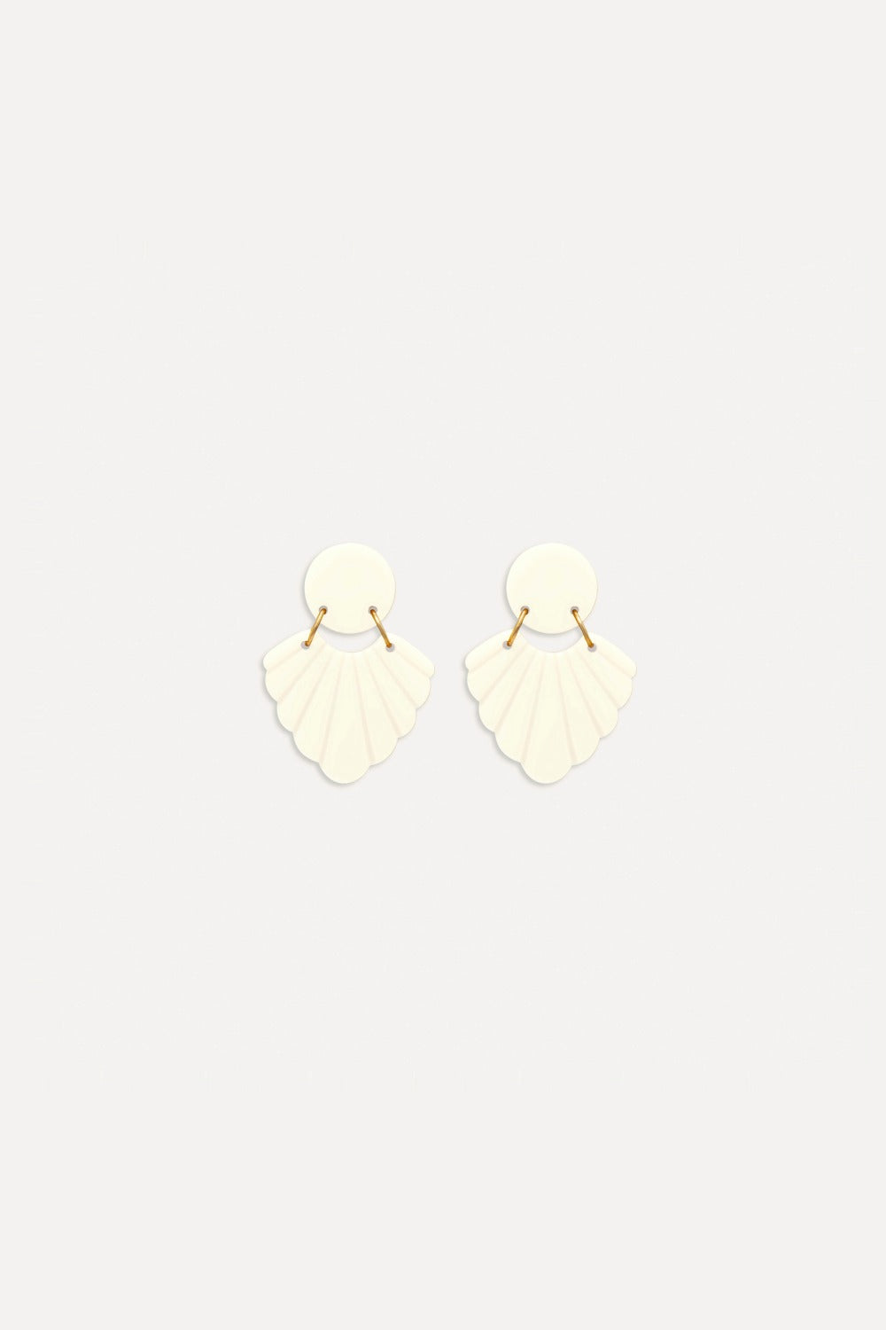 Boucles d'oreilles Flora Ecru