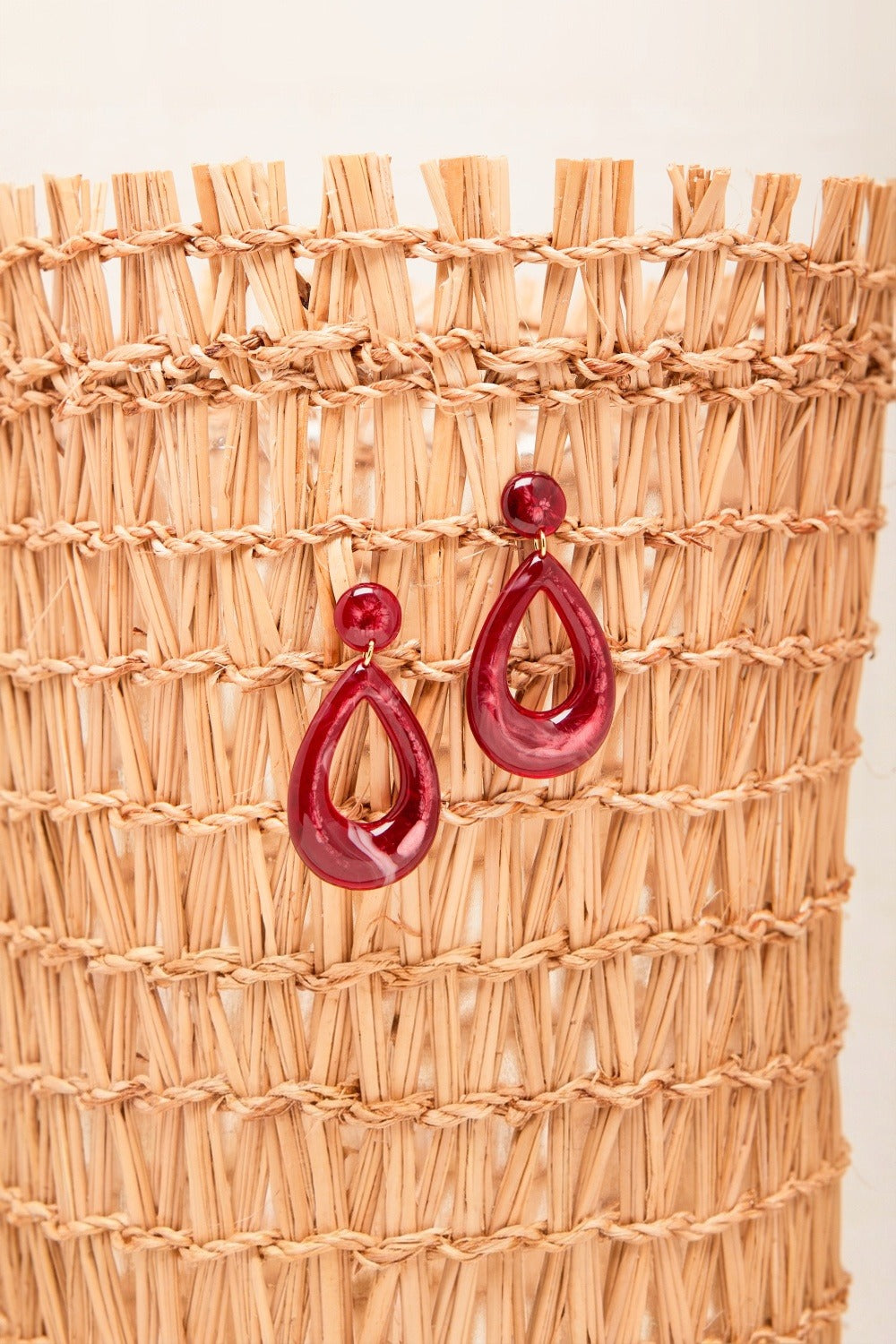 Boucles D'Oreilles  Flavy Bordeaux