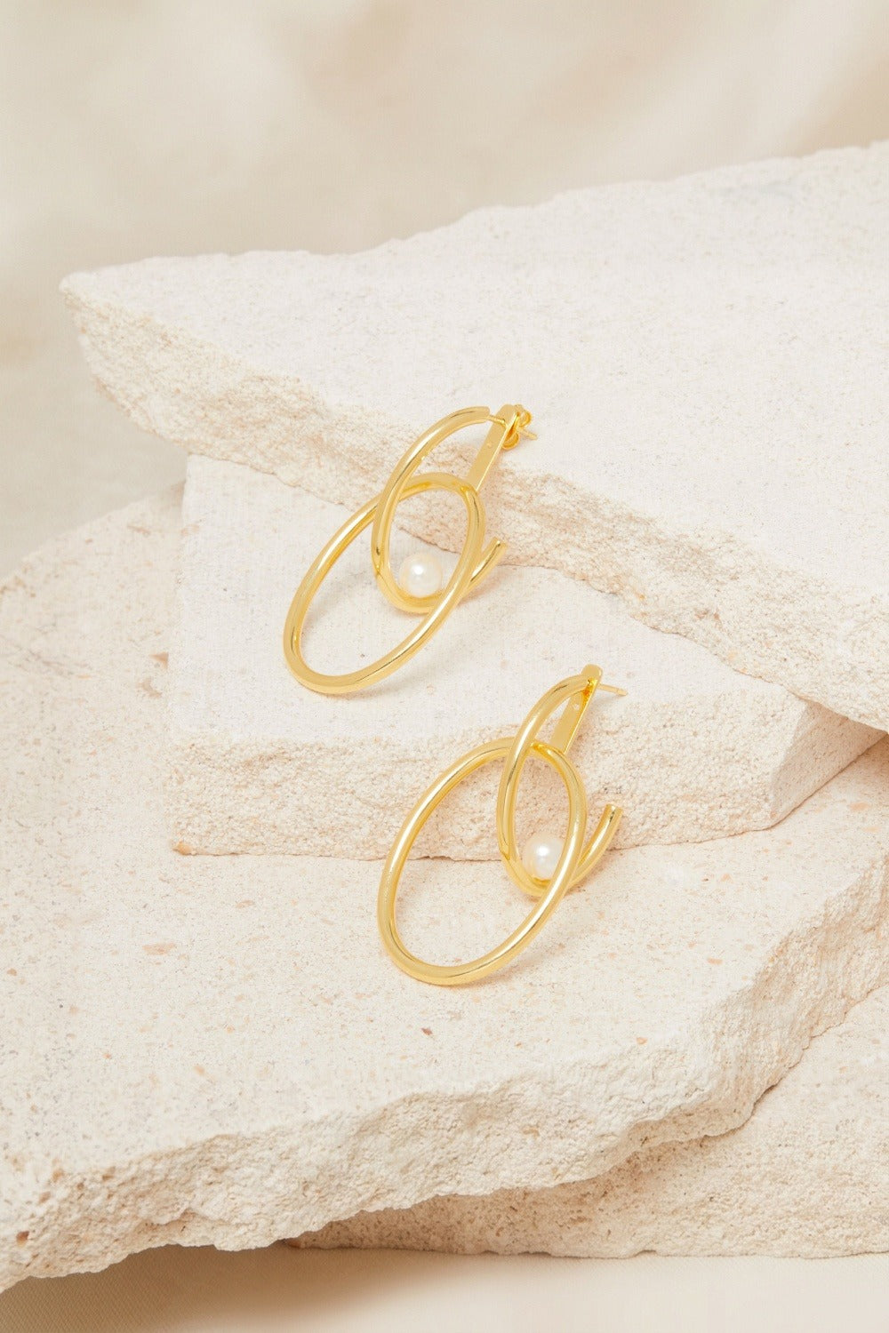 Boucles D'Oreilles Hisae Perle Blanche