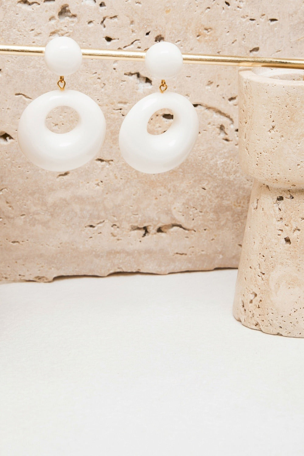 Boucles D'Oreilles Poppie Ecru