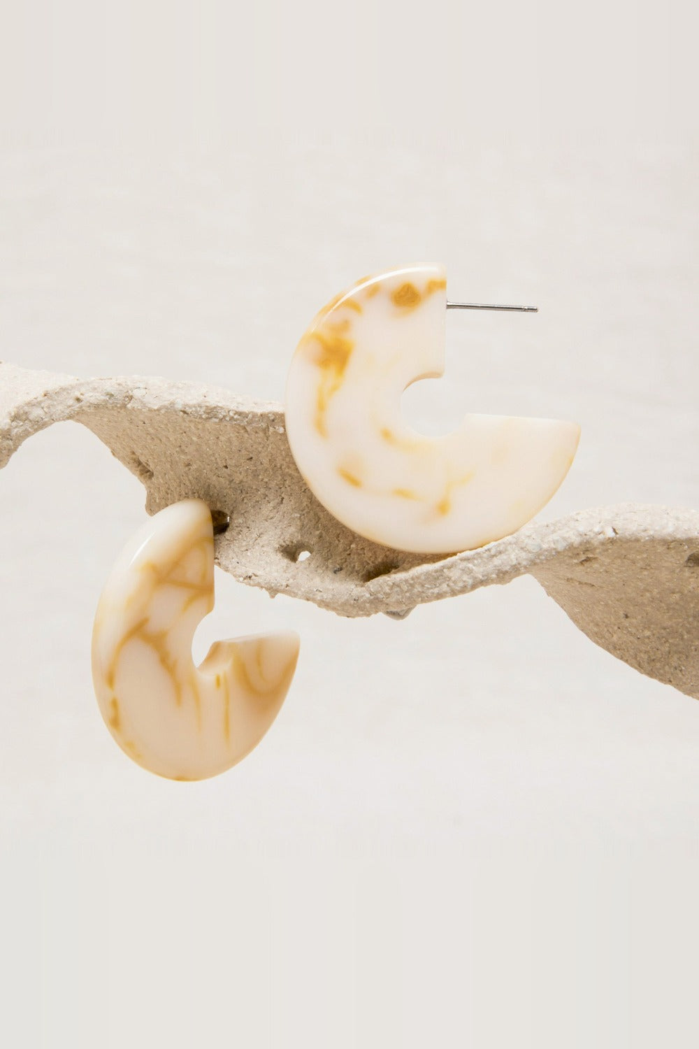 Boucles D'Oreilles Margaut Ecru/Curry