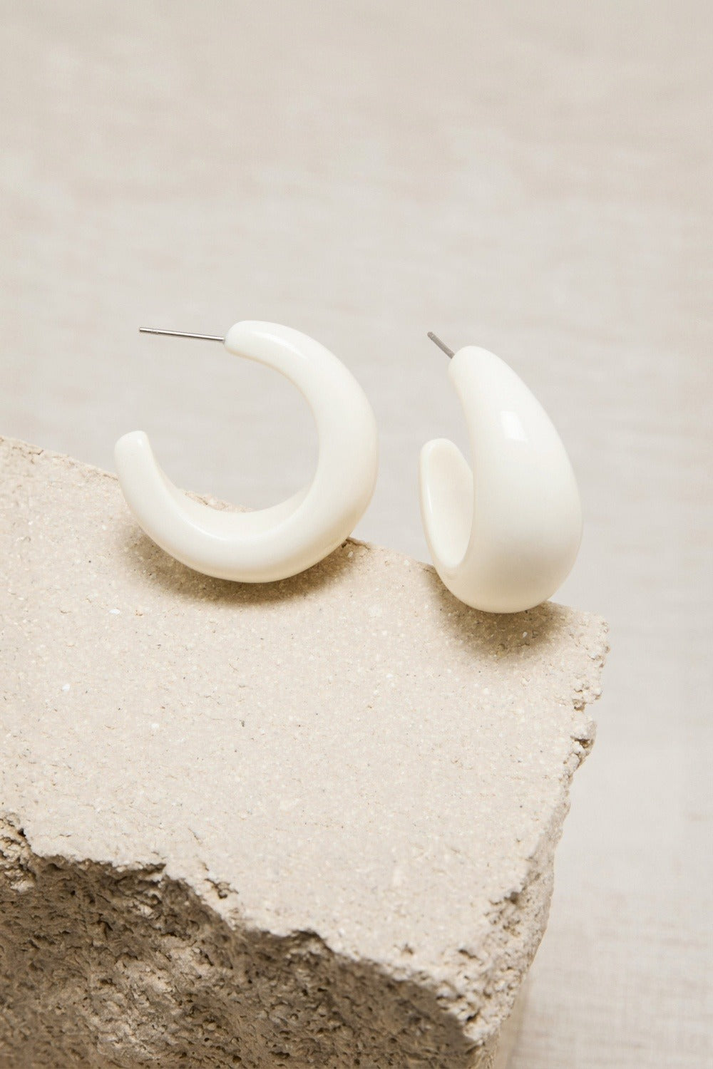 Boucles D'Oreilles Mini Irene Ecru