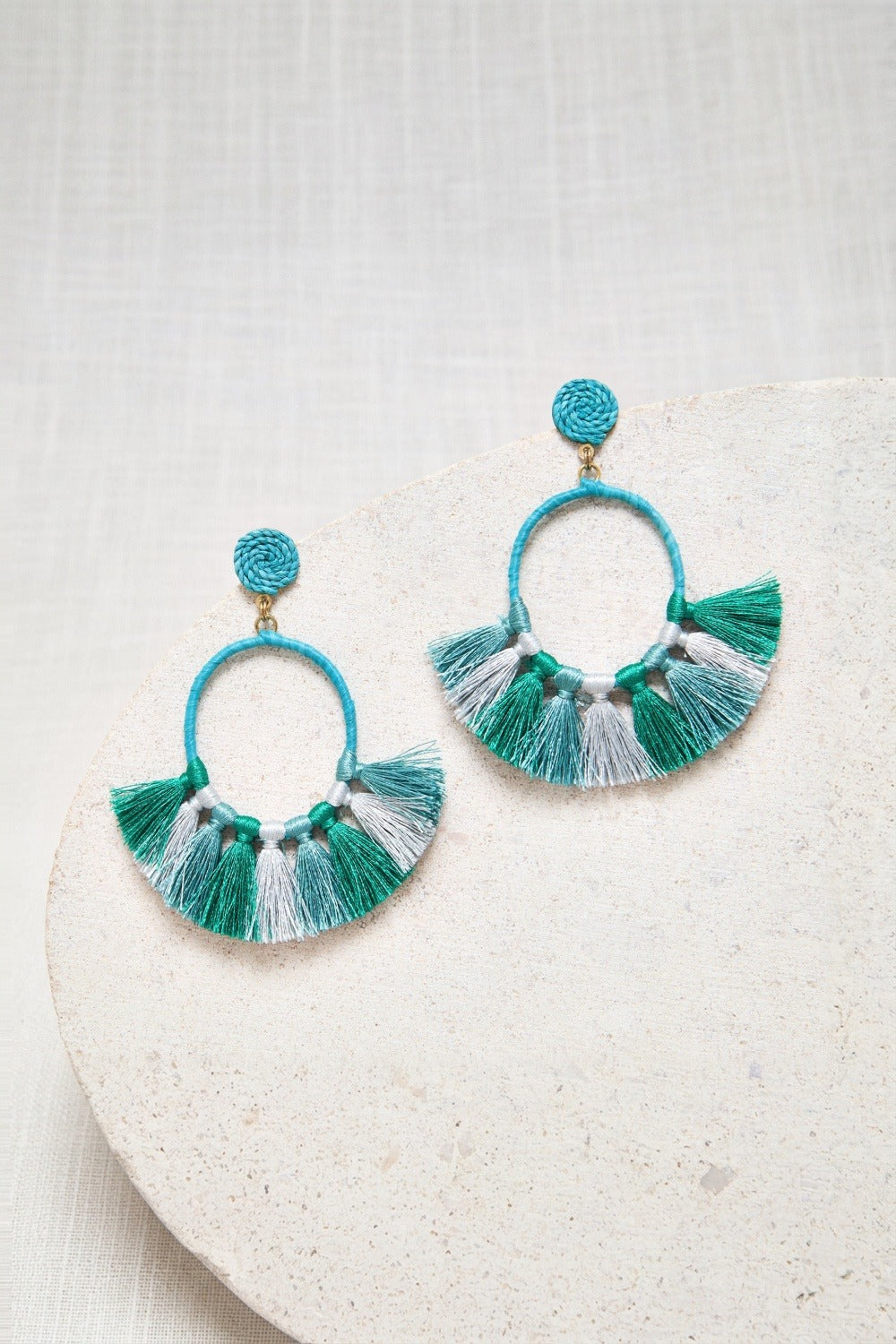 Boucles D'Oreilles Juliana Menthe/Jade
