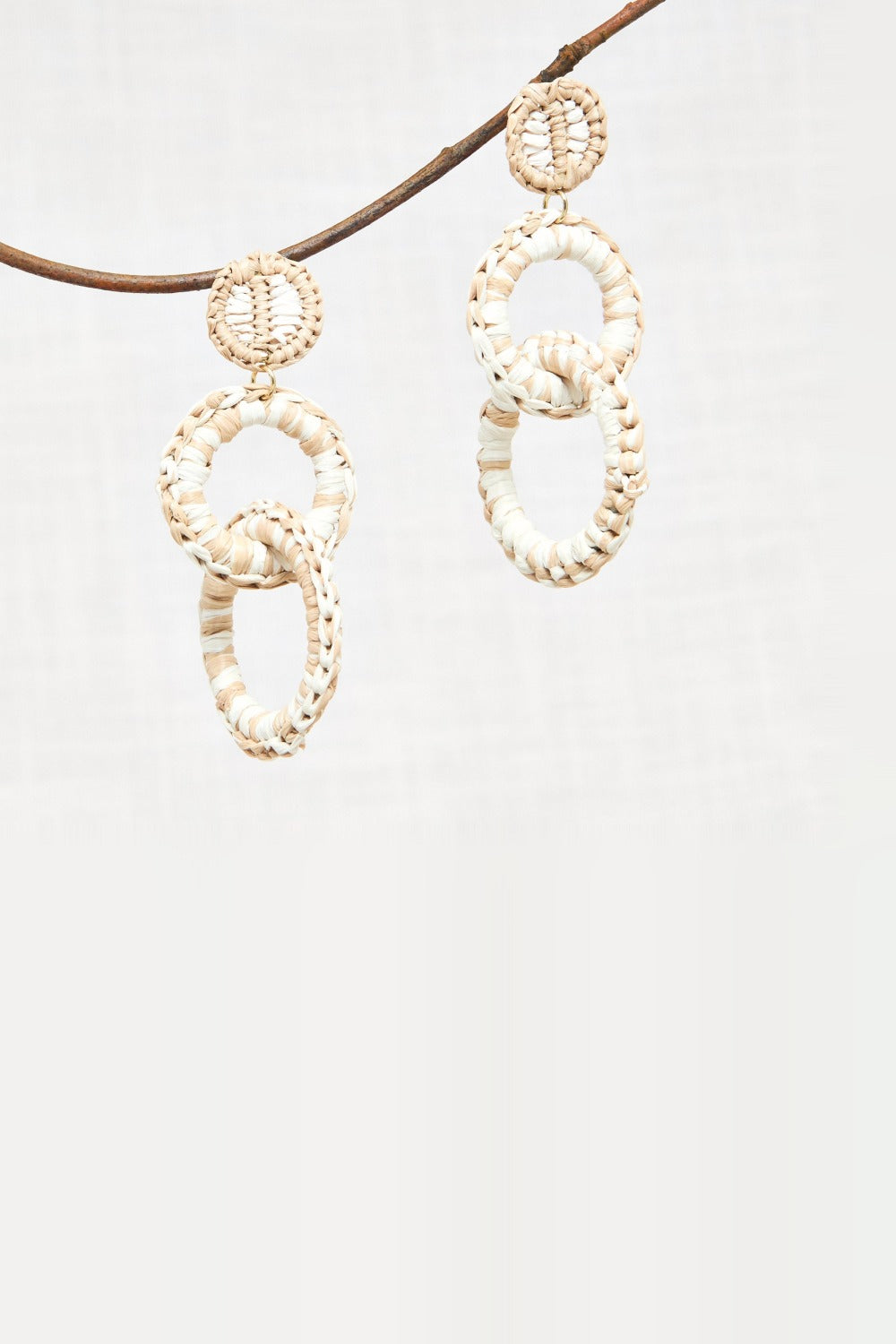 Boucles D'Oreilles Loriana Seigle/Ecru
