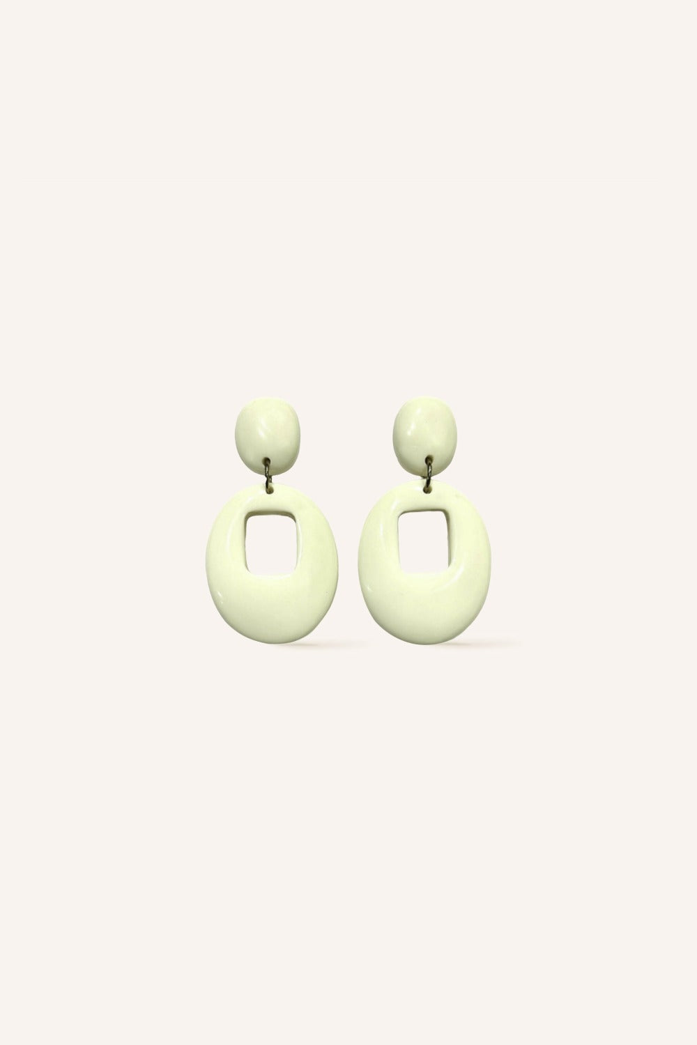 Boucles d'oreilles Elya Ecru