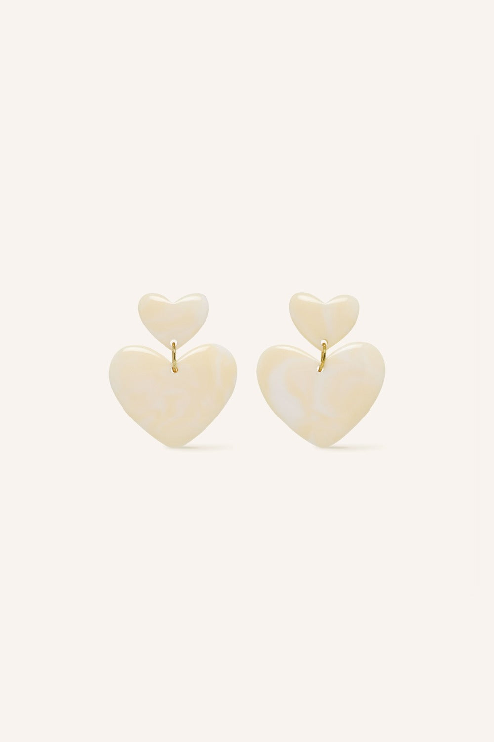Boucles D'Oreilles Tea Ecru Marbre