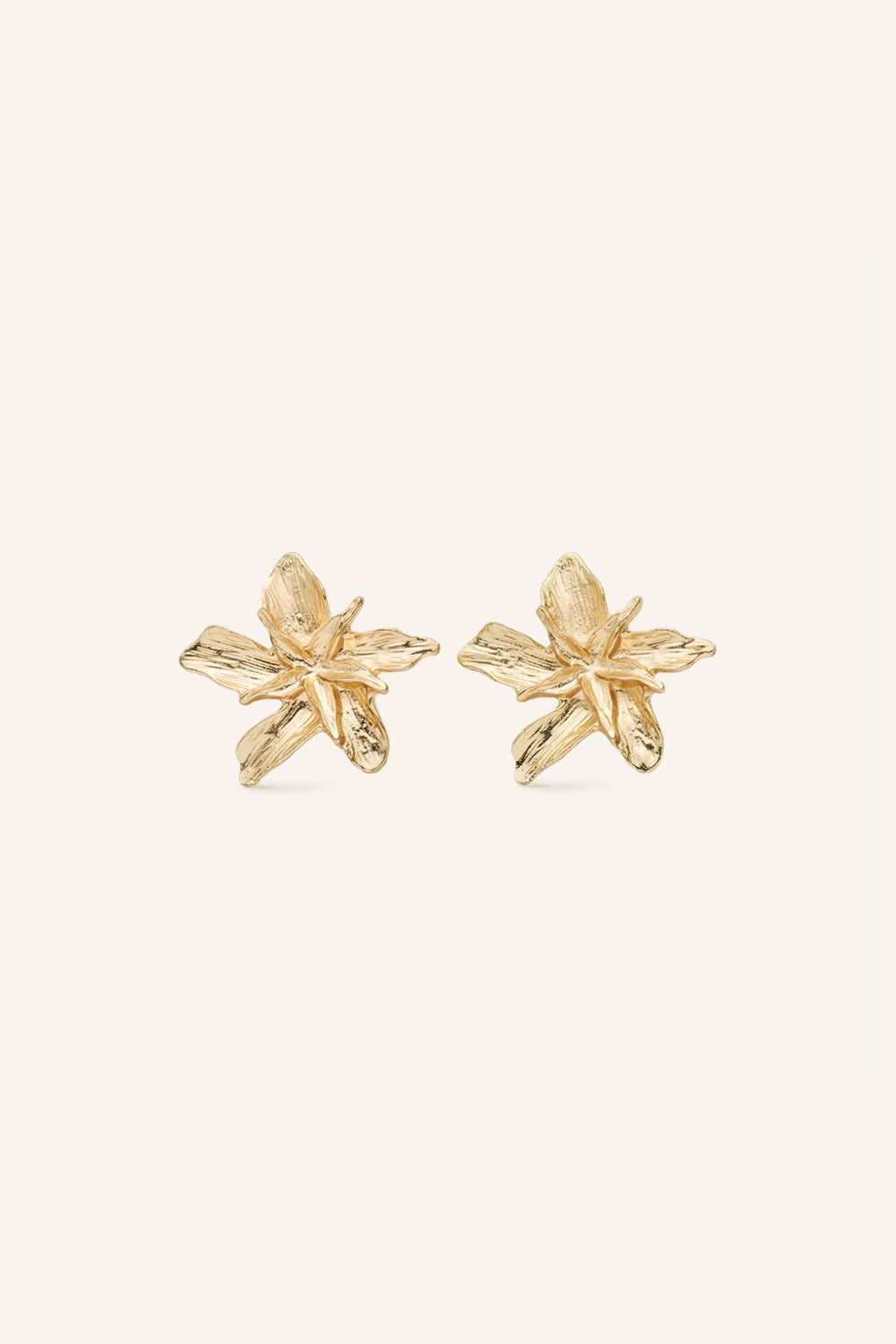 Boucles D'Oreilles Camelia Rose Dore