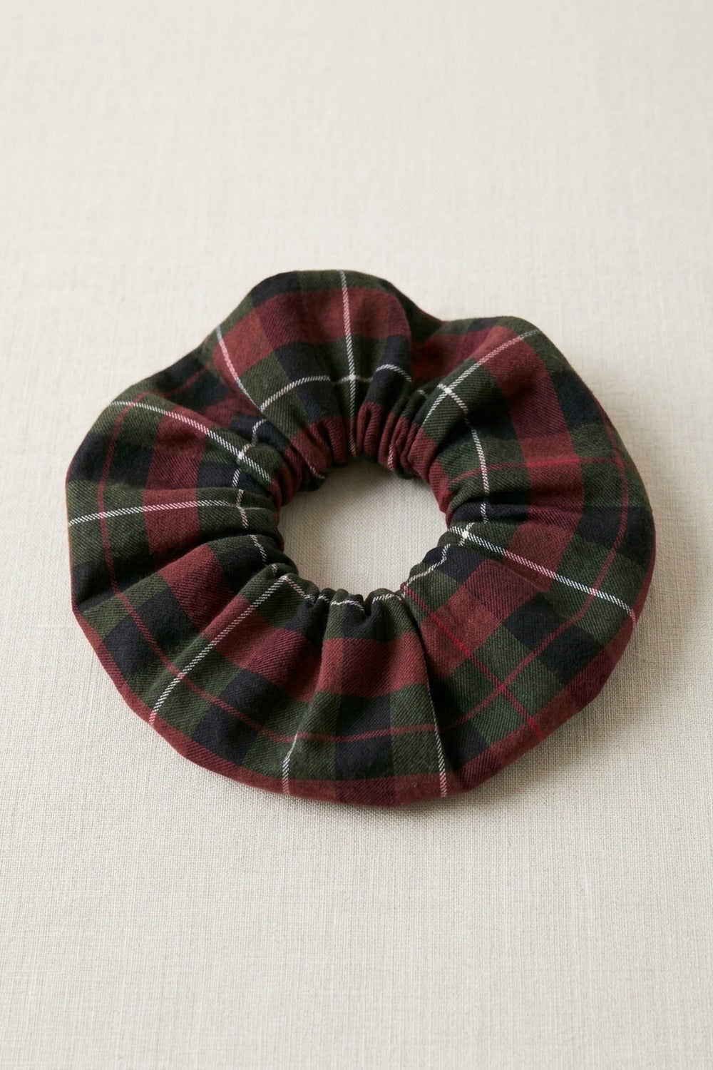 Chouchou Augustina Tartan Grenat