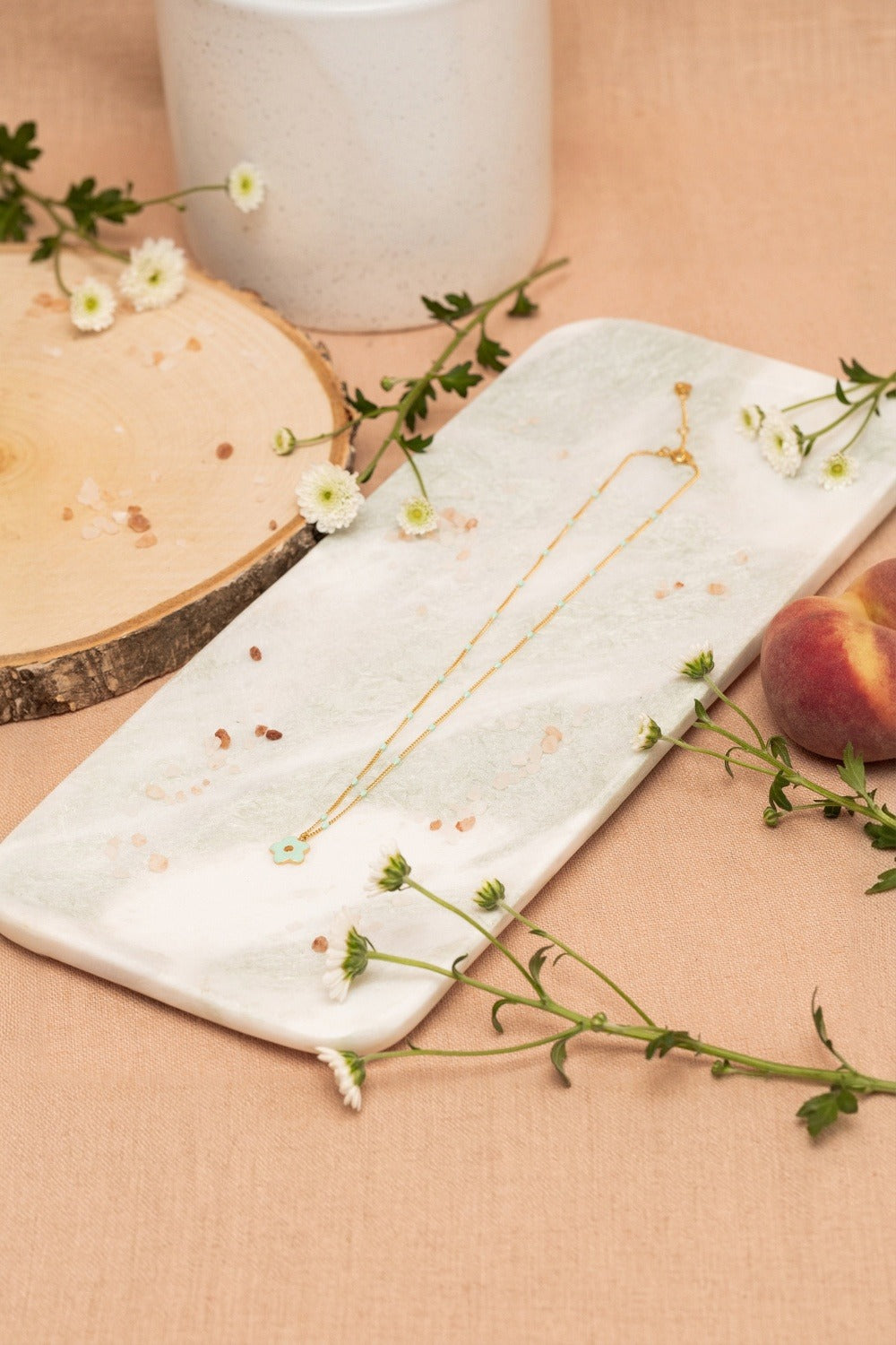 Collier Magnolia Opaline