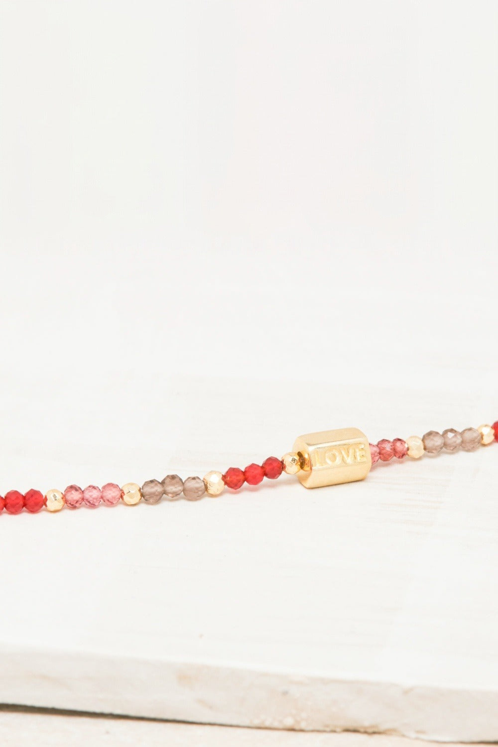 Collier Ellen Grenat/Quartz Fume/Pyrite Doree/ Cornaline