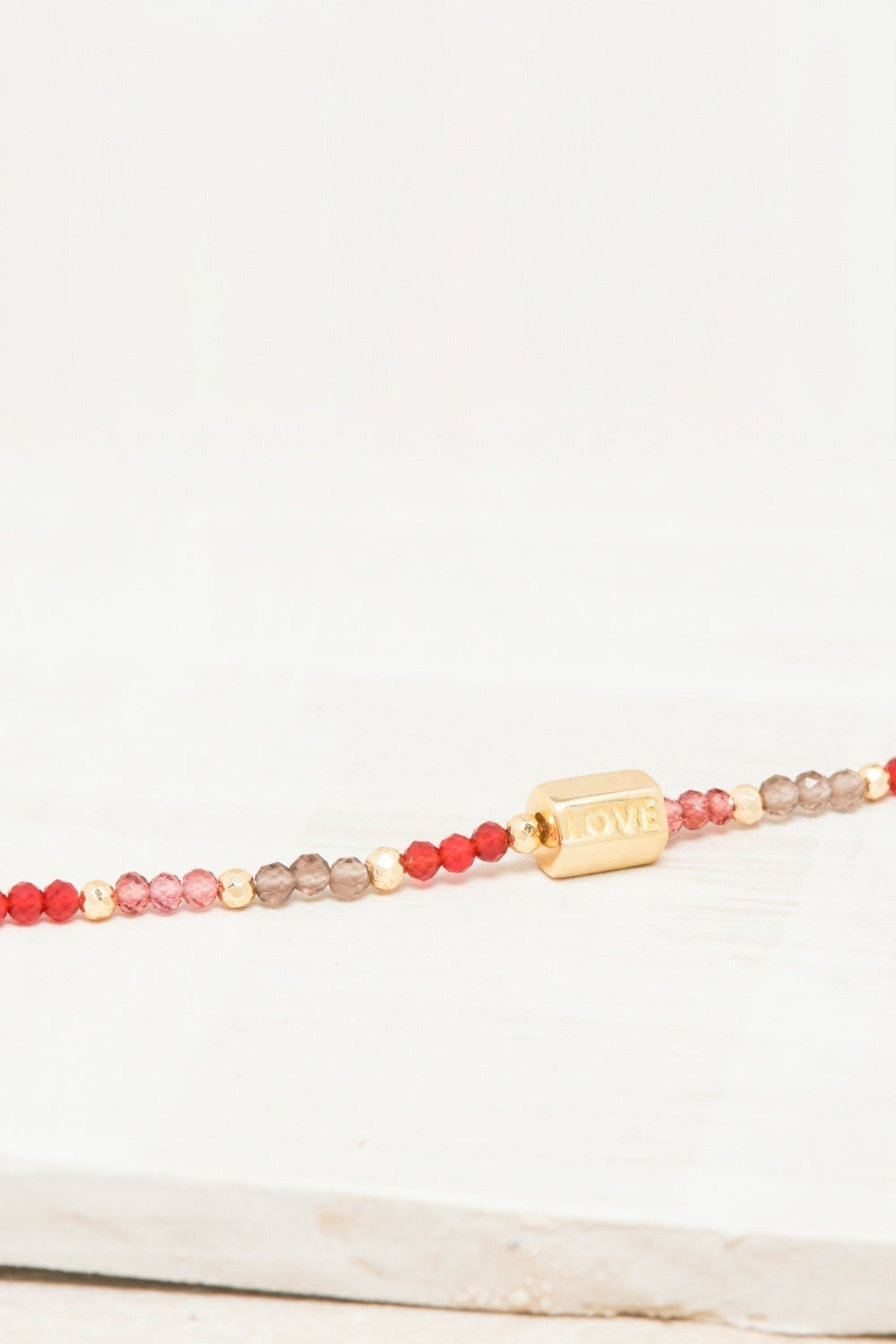 Collier Ellen Grenat/Quartz Fume/Pyrite Doree/ Cornaline