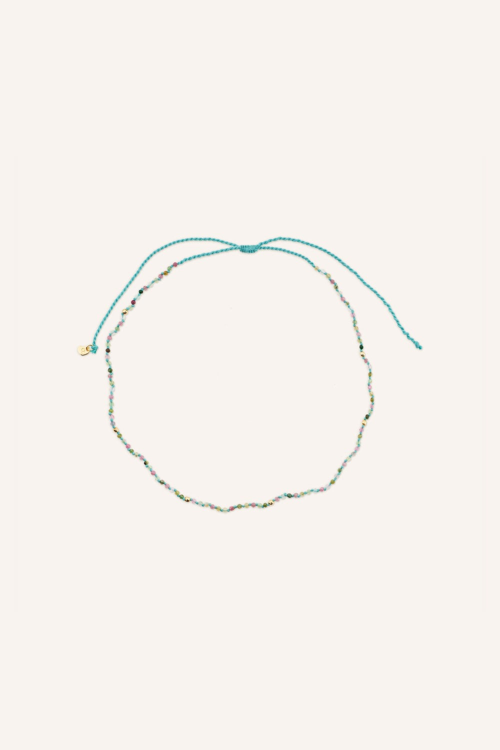Collier Pinky Tourmaline/Aqua