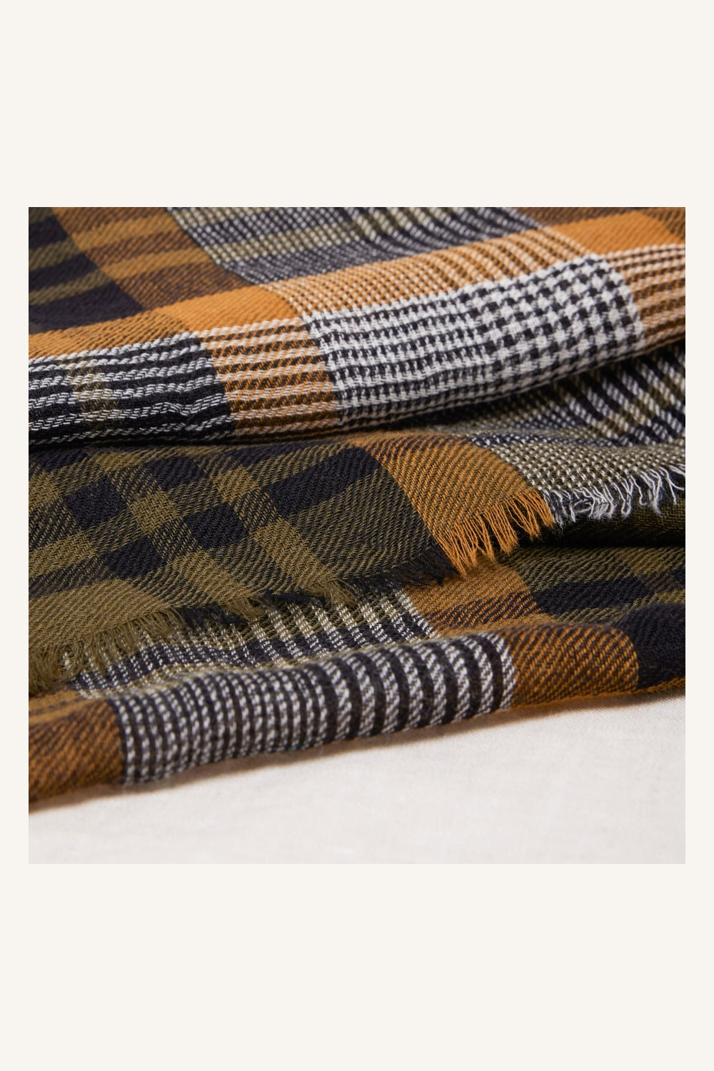 Echarpe Matheis Kaki/Ocre