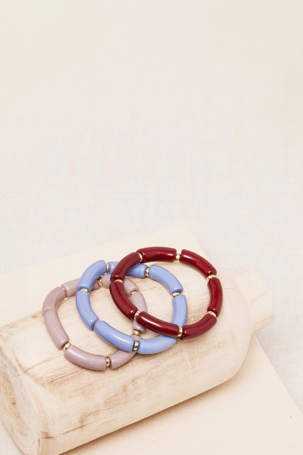 Set de bracelets Palma Bordeaux