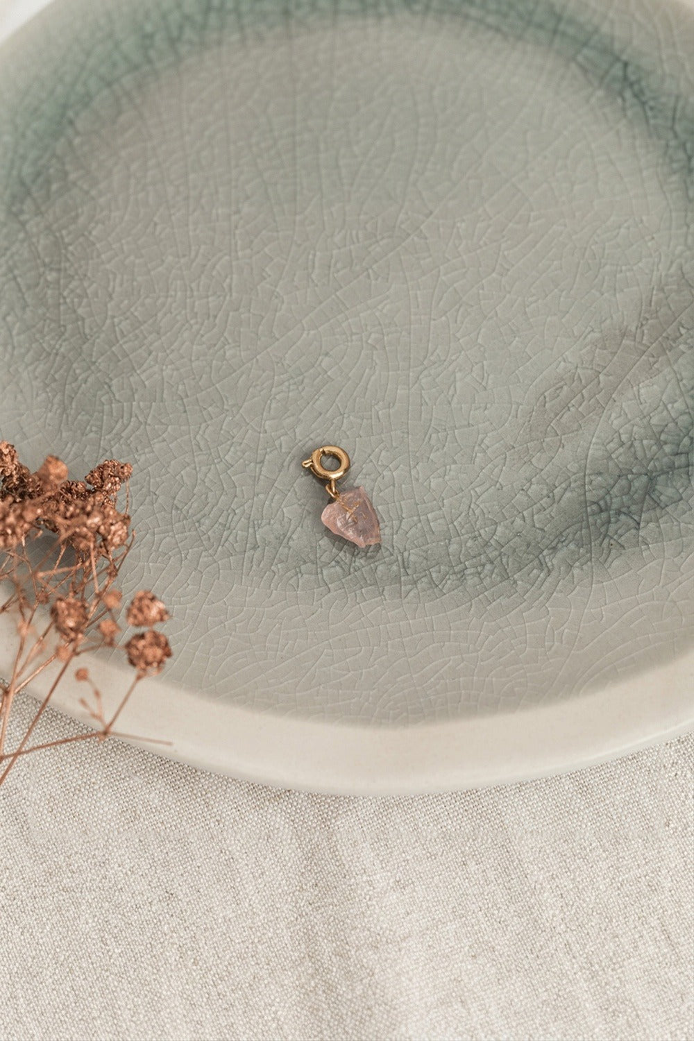 Pendentif Quartz Rose