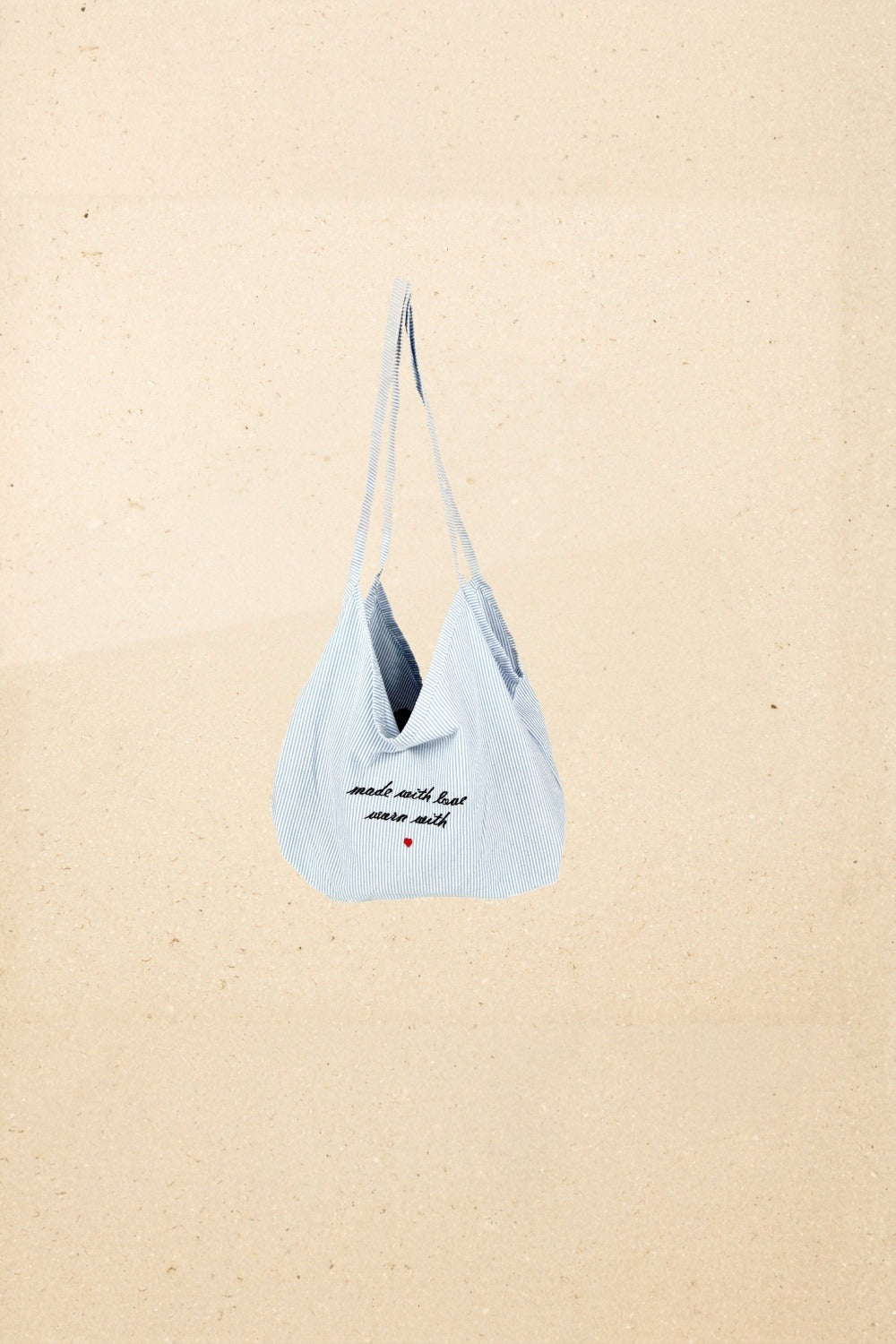 Sac Clemence Seersucker Blanc/Ciel